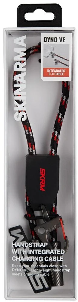 Universal wrist lanyard 2-in-1 kabelis Skinarma Dyno Ve USB-C/USB-C juodos spalvos