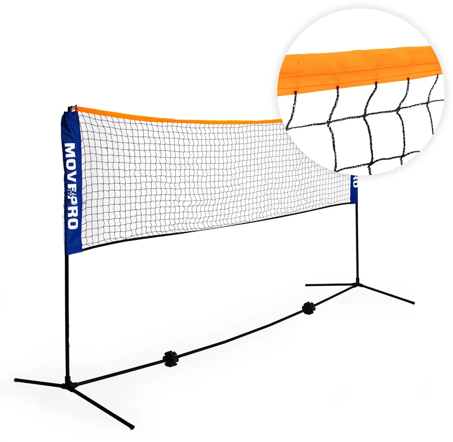 Universalus 305×140 cm 3-in-1 reguliuojamas tinklas badmintonui, tinkliniui ir tenisui su krepšiu, MOVEPRO