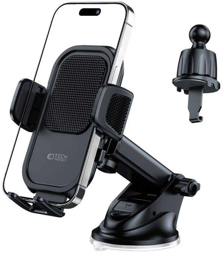 Universalus automobilinis telefono laikiklis for Dashboard / Air Vent Tech-Protect V6 juodos spalvos