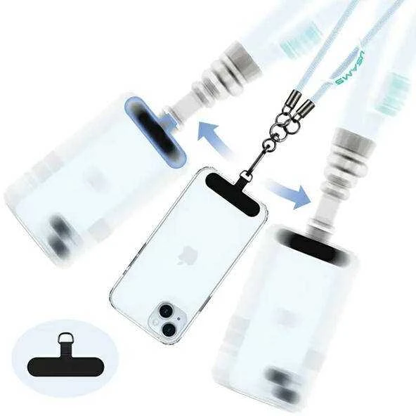 USAMS Universal phone lanyard 1.2m rožinės spalvos ZB282GS03 (US-ZB282)
