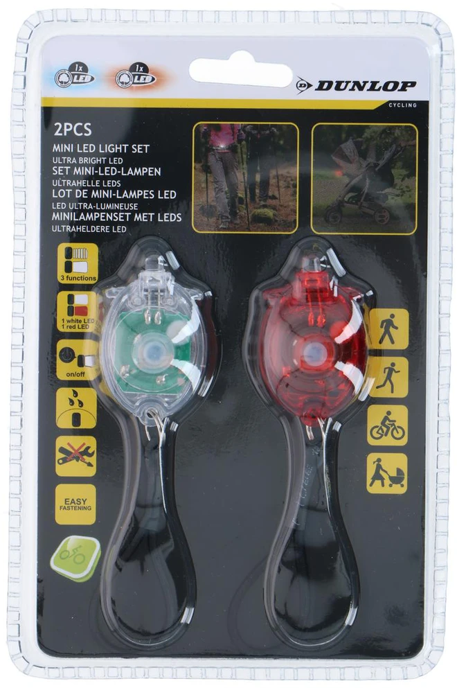 Dviračių LED lempų rinkinys Dunlop