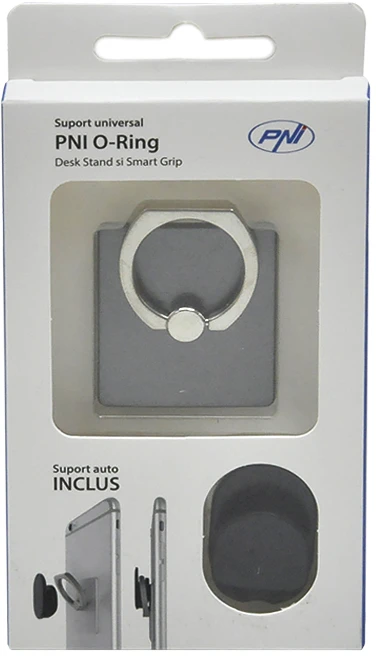 Universalus PNI O-Ring laikiklis, stalo stovas ir „Smart Grip“, šviesiai juodas, pridedamas automatinis laikiklis