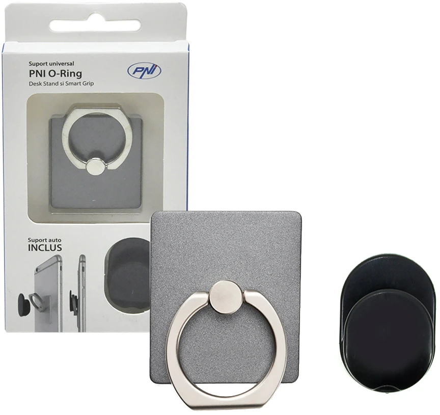 Universalus PNI O-Ring laikiklis, stalo stovas ir „Smart Grip“, šviesiai juodas, pridedamas automatinis laikiklis