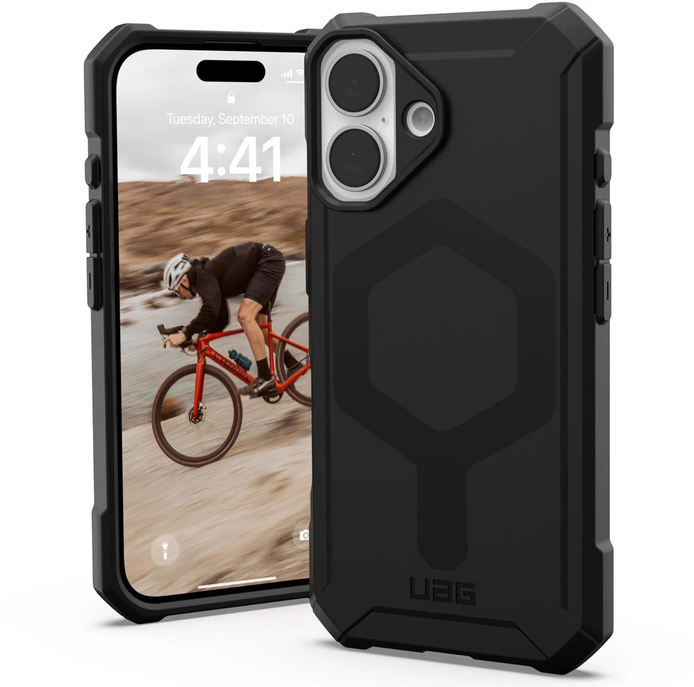 Dėklas Urban Armor Gear UAG Essential Armor MagSafe, skirtas iPhone 16 – Juodas