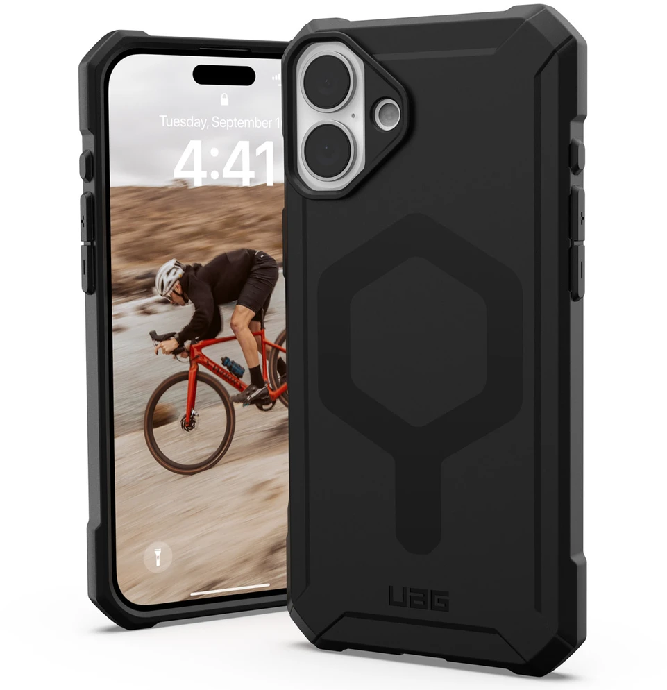 Urban Armor Gear UAG Essential Armor MagSafe dėklas, skirtas iPhone 16 Plus – juodas