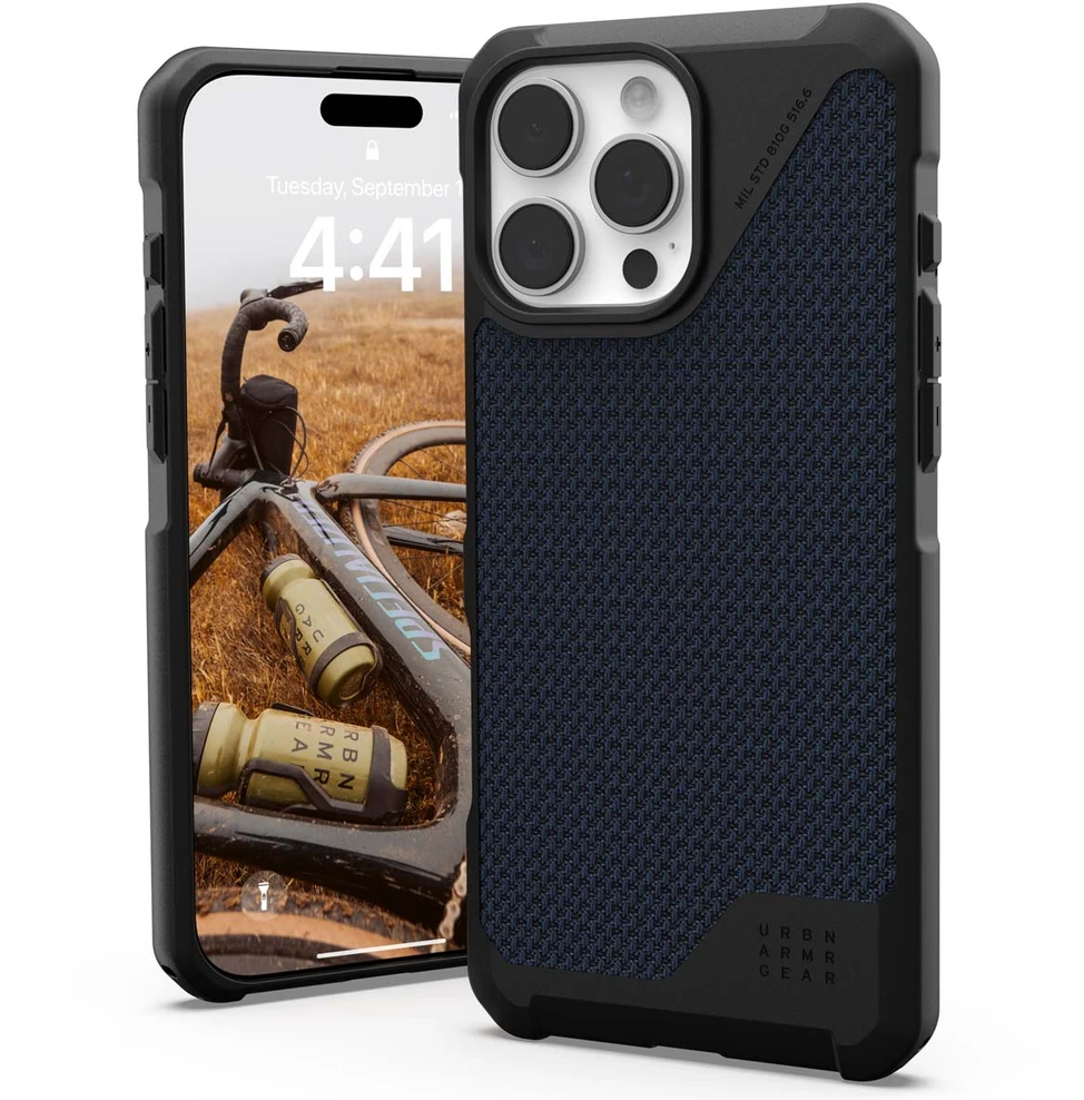 Dėklas Urban Armor Gear UAG galinis dangtelis Metropolis LT MagSafe, skirtas iPhone 16 Pro Max – Kevlar Mallard