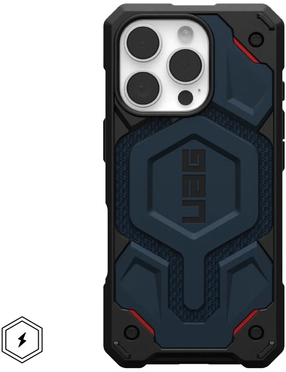 Urban Armor Gear Monarch Pro Kevlar mobiliojo telefono dėklas 16 cm (6.3″) Juoda, Mėlyna