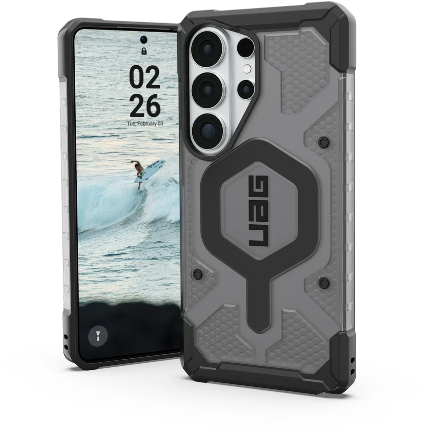 Dėklas Urban Armor Gear UAG Pathfinder skaidrus, pelenų spalvos/juodas - Samsung Galaxy S26 Ultra