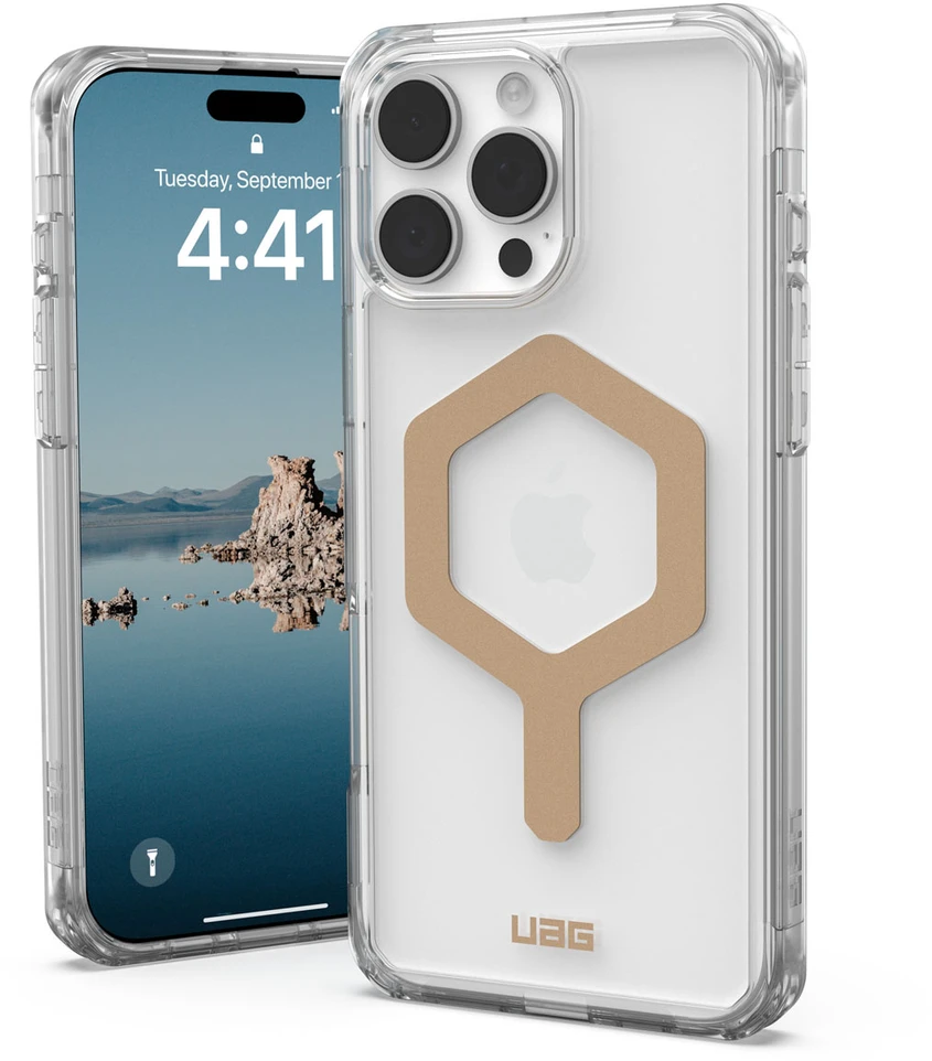 Dėklas Urban Armor Gear UAG Plyo nugarėlė su MagSafe, skirta iPhone 16 Pro Max – Ice Gold