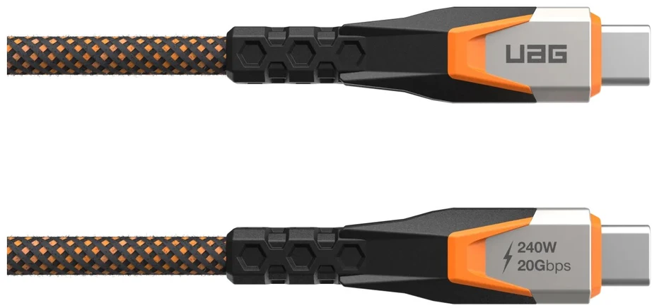 Urban Armor Gear 9B4415114097 USB kabelis USB 3.2 Gen 2×2 0,75 m USB C Juoda, Oranžinė