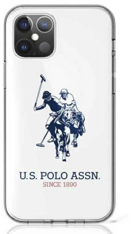 Dėklas „Us Polo Assn“ „US Polo“ USHCP12MTPUHRWH iPhone 12/12 Pro 6.1" baltas blizgus didelis logotipas