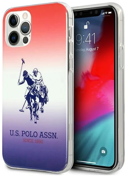 Dėklas „Us Polo Assn“ „US Polo USHCP12LPCDGBR“ „Apple iPhone 12 Pro Max 6,7" gradientų kolekcija