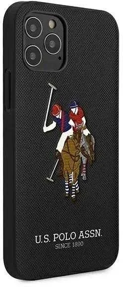 Dėklas Us Polo Assn US Polo USHCP12LPUGFLBK Apple iPhone 12 Pro Max 6,7″ juodos spalvos Polo Embroidery Collection