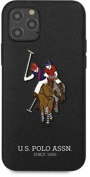 Dėklas Us Polo Assn US Polo USHCP12LPUGFLBK Apple iPhone 12 Pro Max 6,7″ juodos spalvos Polo Embroidery Collection