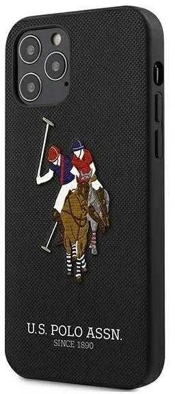 Dėklas Us Polo Assn US Polo USHCP12LPUGFLBK Apple iPhone 12 Pro Max 6,7″ juodos spalvos Polo Embroidery Collection