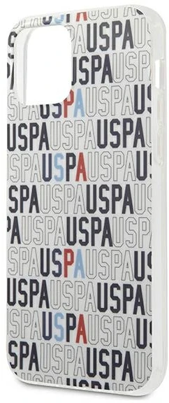 Dėklas „Us Polo Assn US Polo“ USHCP12MPCUSPA6 „Apple iPhone 12/12 Pro 6,1“ baltos spalvos „Logo Mania“ kolekcija