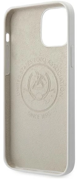 Dėklas „Us Polo Assn US Polo“ USHCP12MSLHRWH „Apple iPhone 12/12 Pro 6,1“ baltos spalvos silikoninė kolekcija