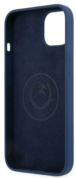 „Us Polo Assn US Polo“ USHCP13SSFGV „Apple iPhone 13 mini 5,4“ tamsiai mėlynas silikoninis dėklas