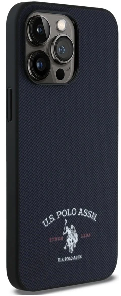 Dėklas „Us Polo Assn“ „US Polo“ USHCP15XPARV „Apple iPhone 15 Pro Max 6,7" tamsiai mėlynas su spausdintu DH logotipu