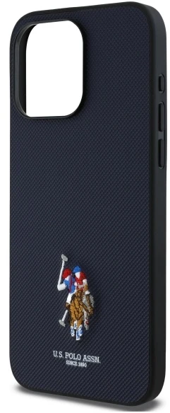 Dėklas „Us Polo Assn“ „US Polo“ USHCP15XPEMV „Apple iPhone 15 Pro Max 6,7" tamsiai mėlynas siuvinėtos spalvos DH Color
