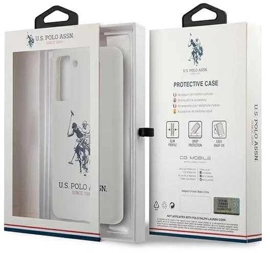 Dėklas Us Polo Assn US Polo USHCS21SSLHRWH S21 G991 baltos spalvos Silicone Logo