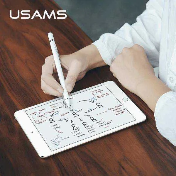 Usams Active Stylus Pen ZB57DRB02 (US-ZB057) baltos spalvos
