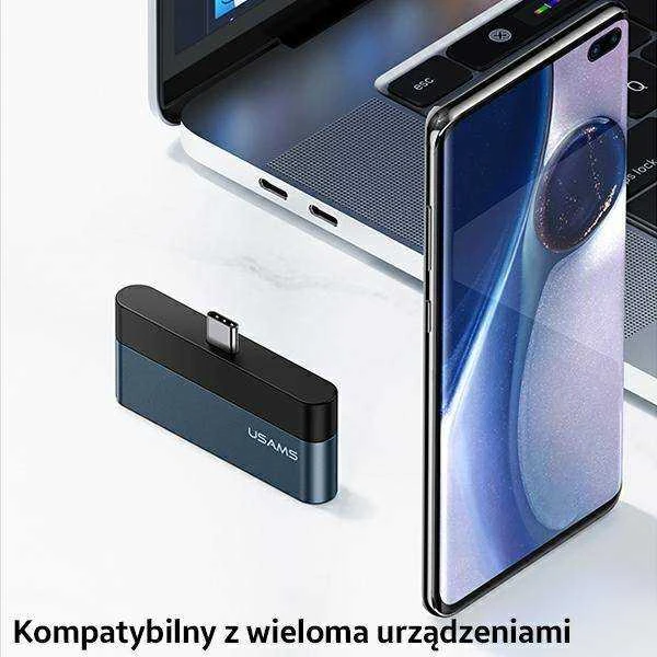 USAMS Adapteris šakotuvas USB 3.0/USB-C/Micro SD pilkos spalvos SJ491šakotuvas01 (US-SJ491)
