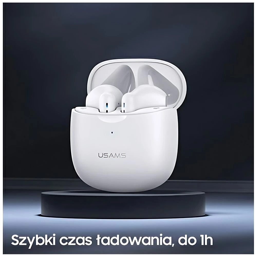 USAMS IA04 belaidės ausinės TWS, Balta