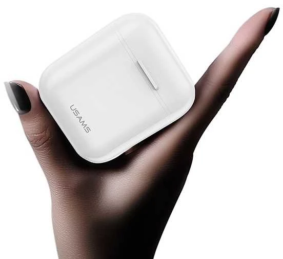 USAMS ausinės Bluetooth 5.0 TWS LUseries belaidės baltos spalvos BHULU01 (US-LU001)