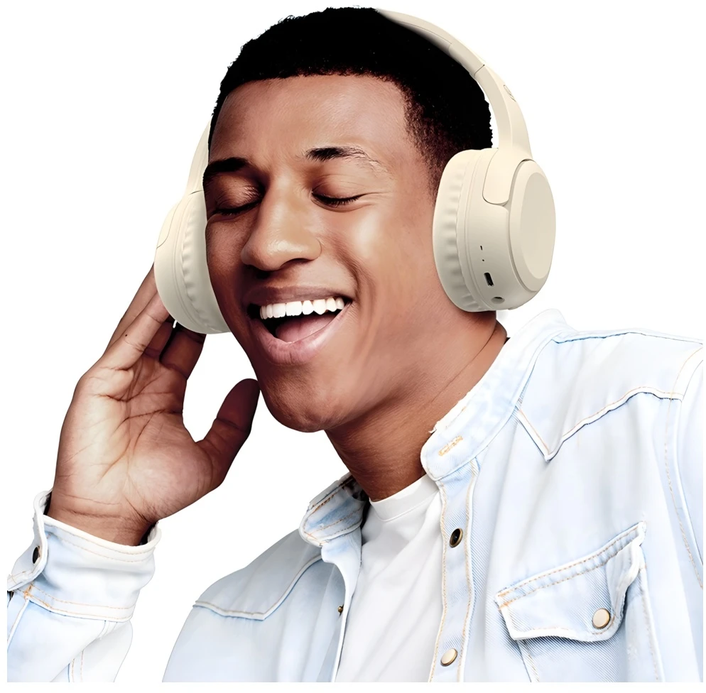 USAMS Bluetooth 5.3 Ausinės Yun Series rusvai gelsvas TDLYEJYX02 (USAMS-YG23)