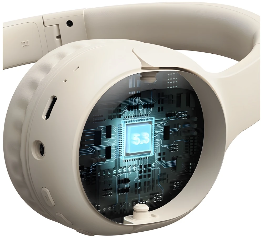USAMS Bluetooth 5.3 Ausinės Yun Series rusvai gelsvas TDLYEJYX02 (USAMS-YG23)