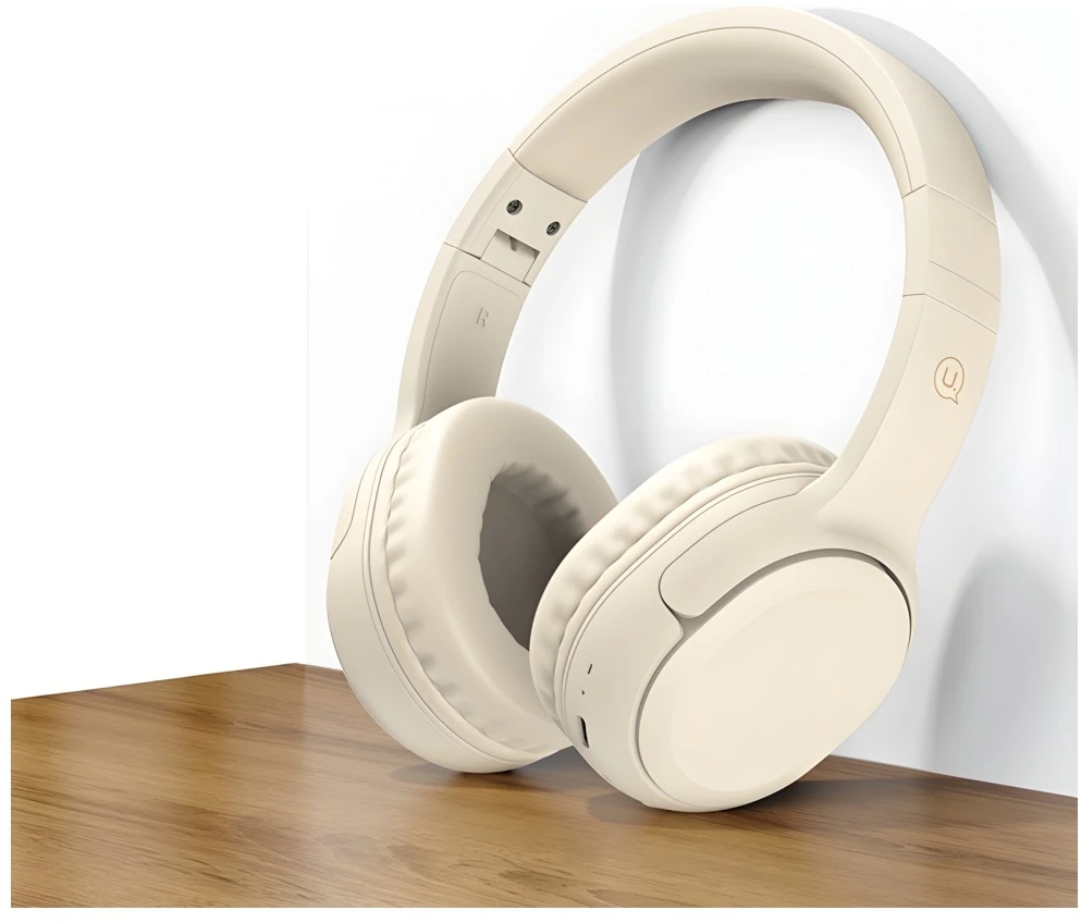 USAMS Bluetooth 5.3 Ausinės Yun Series rusvai gelsvas TDLYEJYX02 (USAMS-YG23)