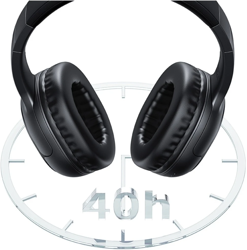 USAMS Bluetooth 5.3 Ausinės Yun Series juodos spalvos TDLYEJYX01 (USAMS-YG23)