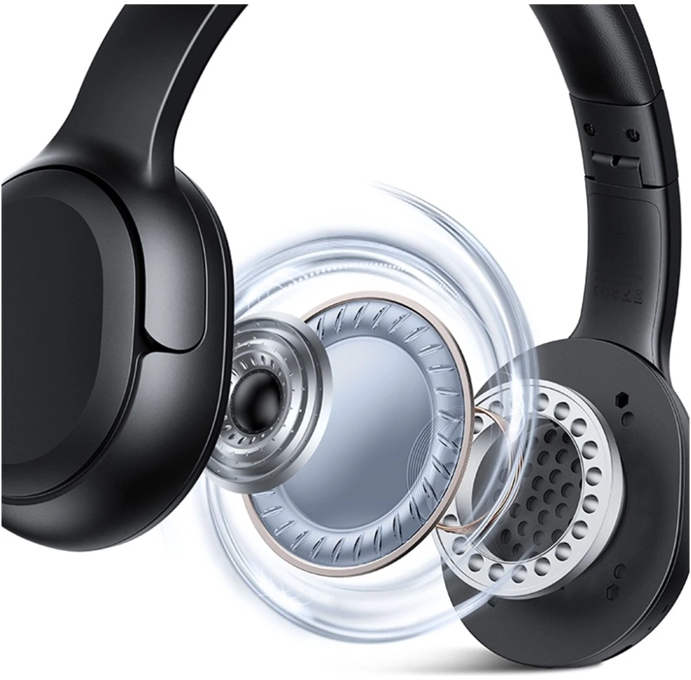USAMS Bluetooth 5.3 Ausinės Yun Series juodos spalvos TDLYEJYX01 (USAMS-YG23)