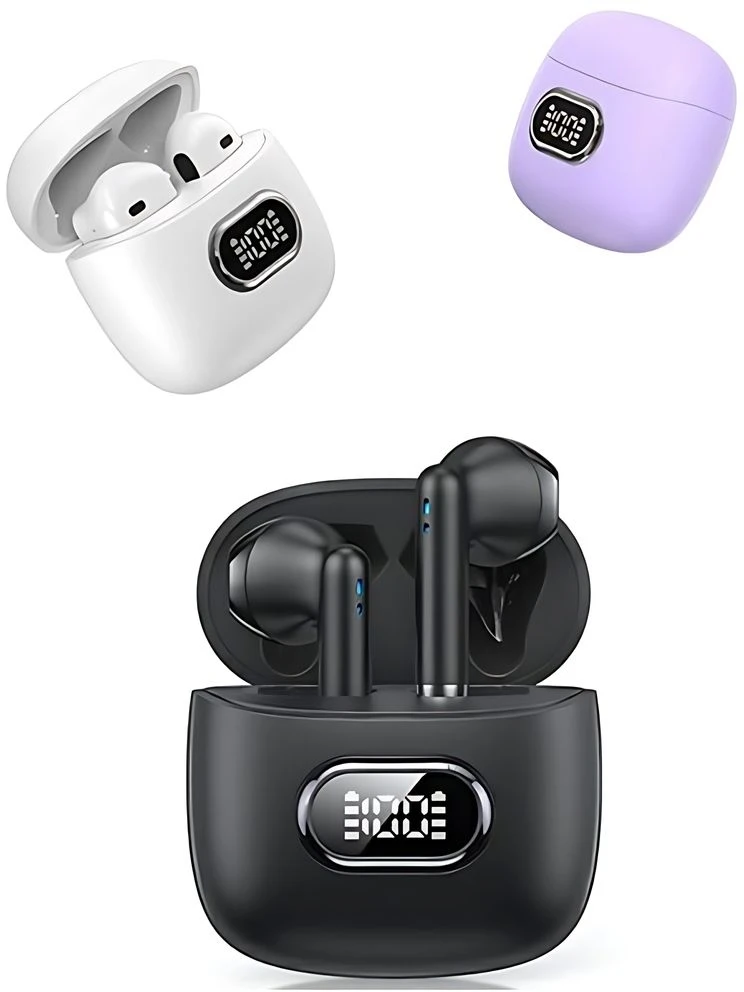 USAMS Bluetooth 5.3 TWS IA II Series belaidės ausinės violetinės spalvos BHUIAII03 (USAMS-IAII15)