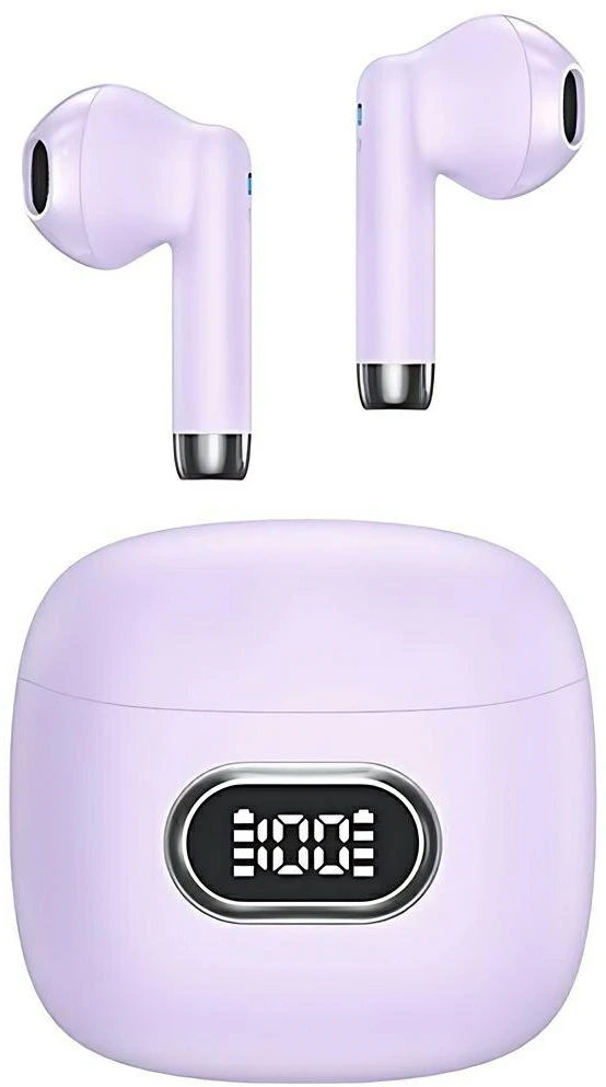 USAMS Bluetooth 5.3 TWS IA II Series belaidės ausinės violetinės spalvos BHUIAII03 (USAMS-IAII15)
