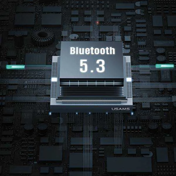 USAMS Bluetooth 5.3 Ausinės TWSX-Don Series Dual mic ENC belaidės baltos spalvos BHUXD02