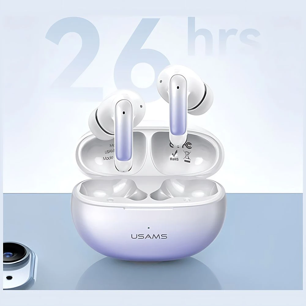 USAMS Bluetooth 5.3 TWS X-don Series ENC belaidės ausinės juodos spalvos BHUENCXD01 (US-XD19)