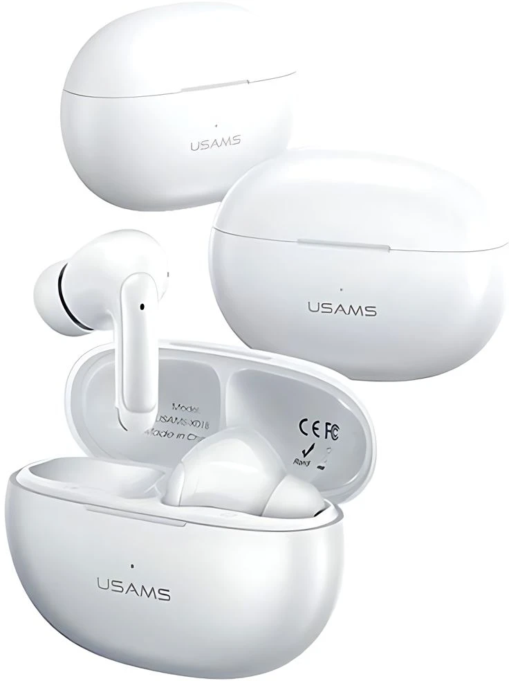 USAMS Bluetooth 5.3 Ausinės TWSX-Don Series Dual mic ENC Belaidės violetinės spalvos BHUXD04