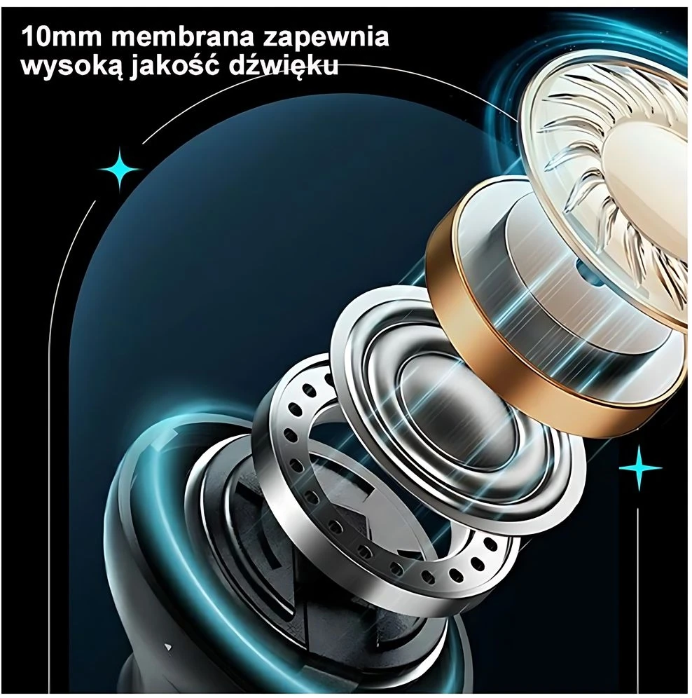 Ausinės Usams XJ13 Dual-mic ENC Gaming TWS, juodas