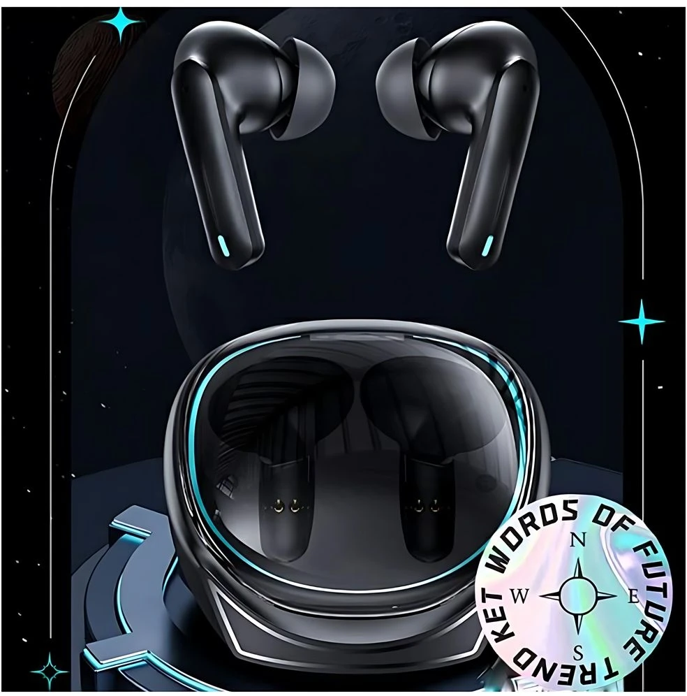Ausinės Usams XJ13 Dual-mic ENC Gaming TWS, juodas