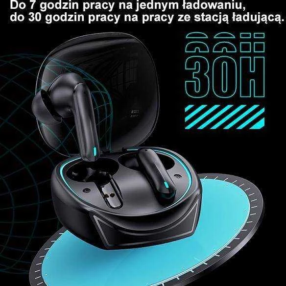 Ausinės Usams XJ13 Dual-mic ENC Gaming TWS, juodas