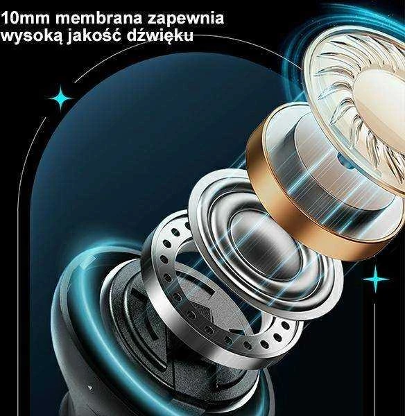 Ausinės Usams XJ13 Dual-mic ENC Gaming TWS, juodas