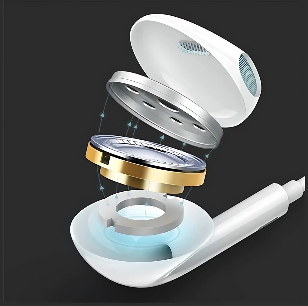 USAMS Stereo Ausinės EP-24 Lightning iPhone 7/8/X/XS/XS Max/XR baltos spalvos HSEP2401