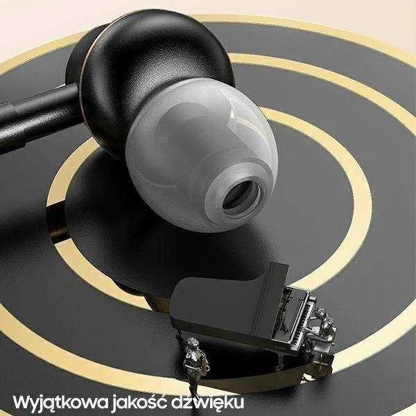 USAMS Stereo Ausinės EP-43 metal USB-C juodos spalvos HSEP4301