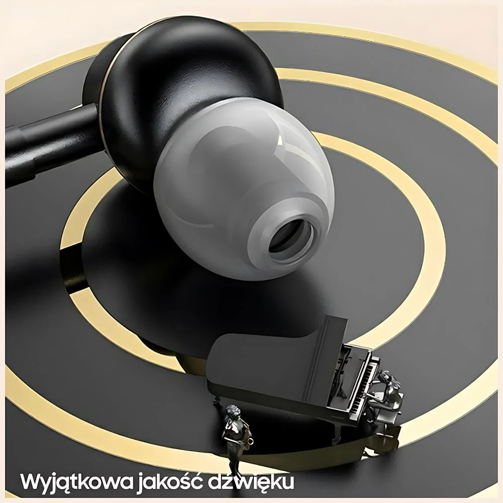 USAMS stereofoninės ausinės EP-43 metalinės USB-C žalios spalvos HSEP4302