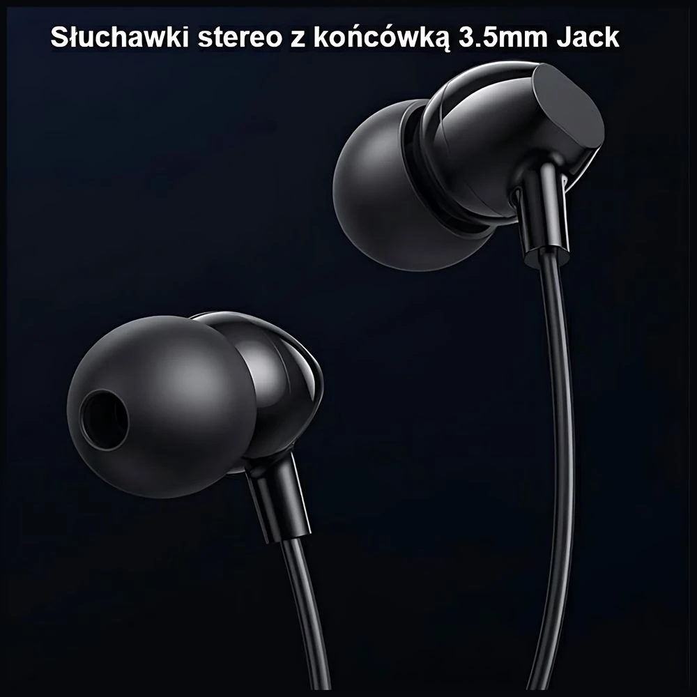 USAMS stereo ausinės EP-47 3.5mm baltos spalvos 1.2m HSEP4702 (US-SJ594)
