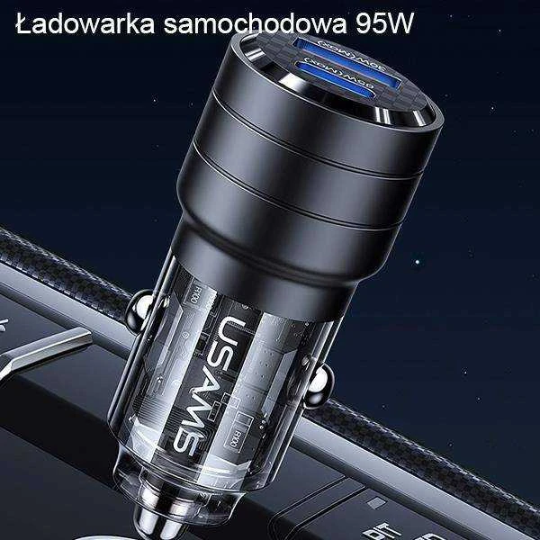 Usams C36 USB A+C 95W greitas automobilinis kroviklis
