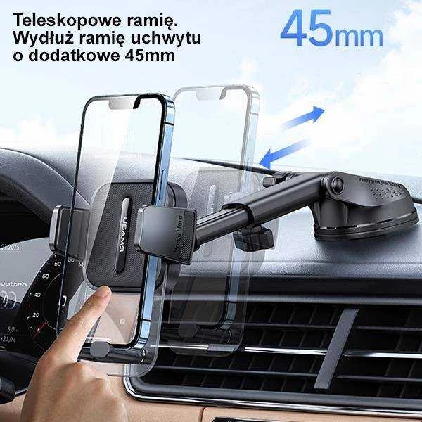 USAMS holder for dashboard/windshield juodos spalvos ZJ072ZJ01 (US-ZJ072)