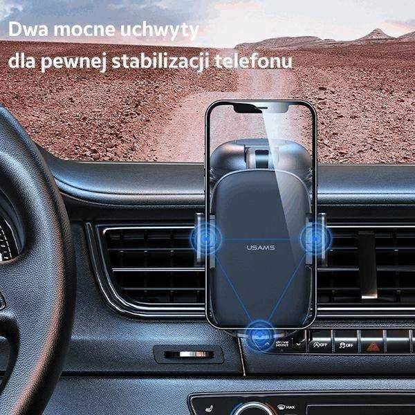 USAMS Car Mount for Dashboard/Windshield juodos spalvos ZJ063ZJ01 (US-ZJ063)